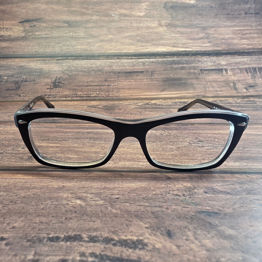 Ray-Ban RB 5255 2034 Black Clear Wayfarer Eyeglasses Frames 51-16-135